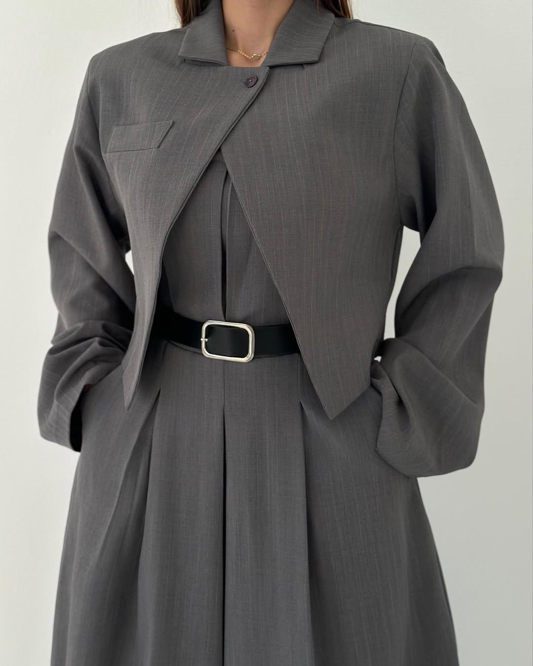 Lorayae - Soft-Touch Wide-Leg Jumpsuit & Jacket Set