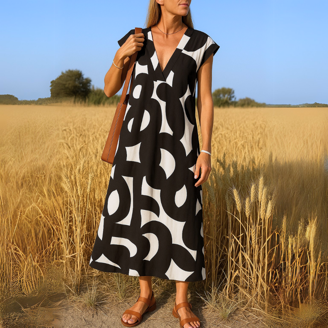 Tallisia - Soft-Touch V-Neck Midi Dress