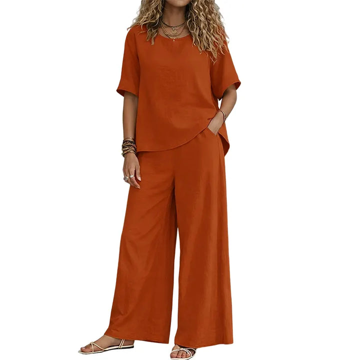 Annavie - Breathable Linen Two-Piece Set