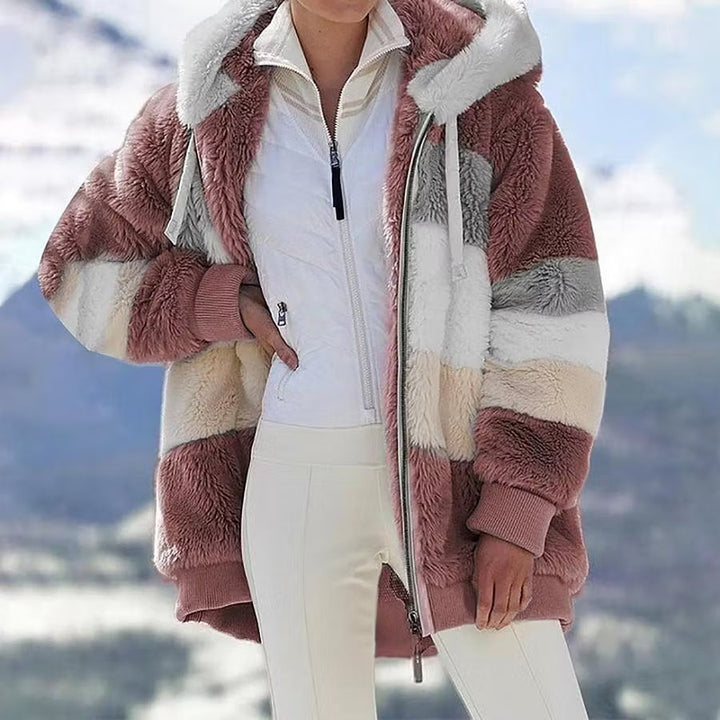 Ruelle - Plush Oversized Hooded Teddy Coat