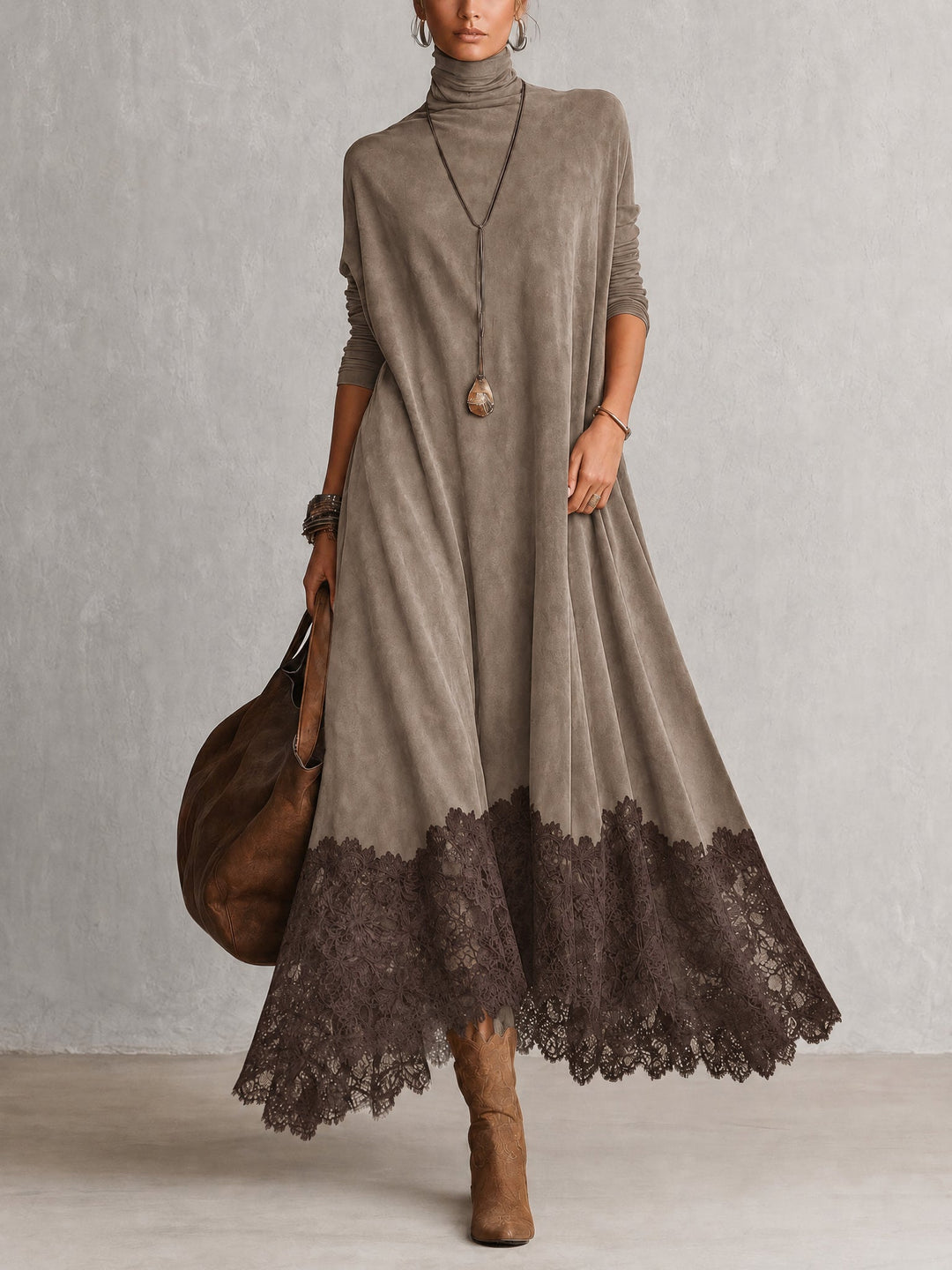 Pamina - Lace-Panel A-Line Dress