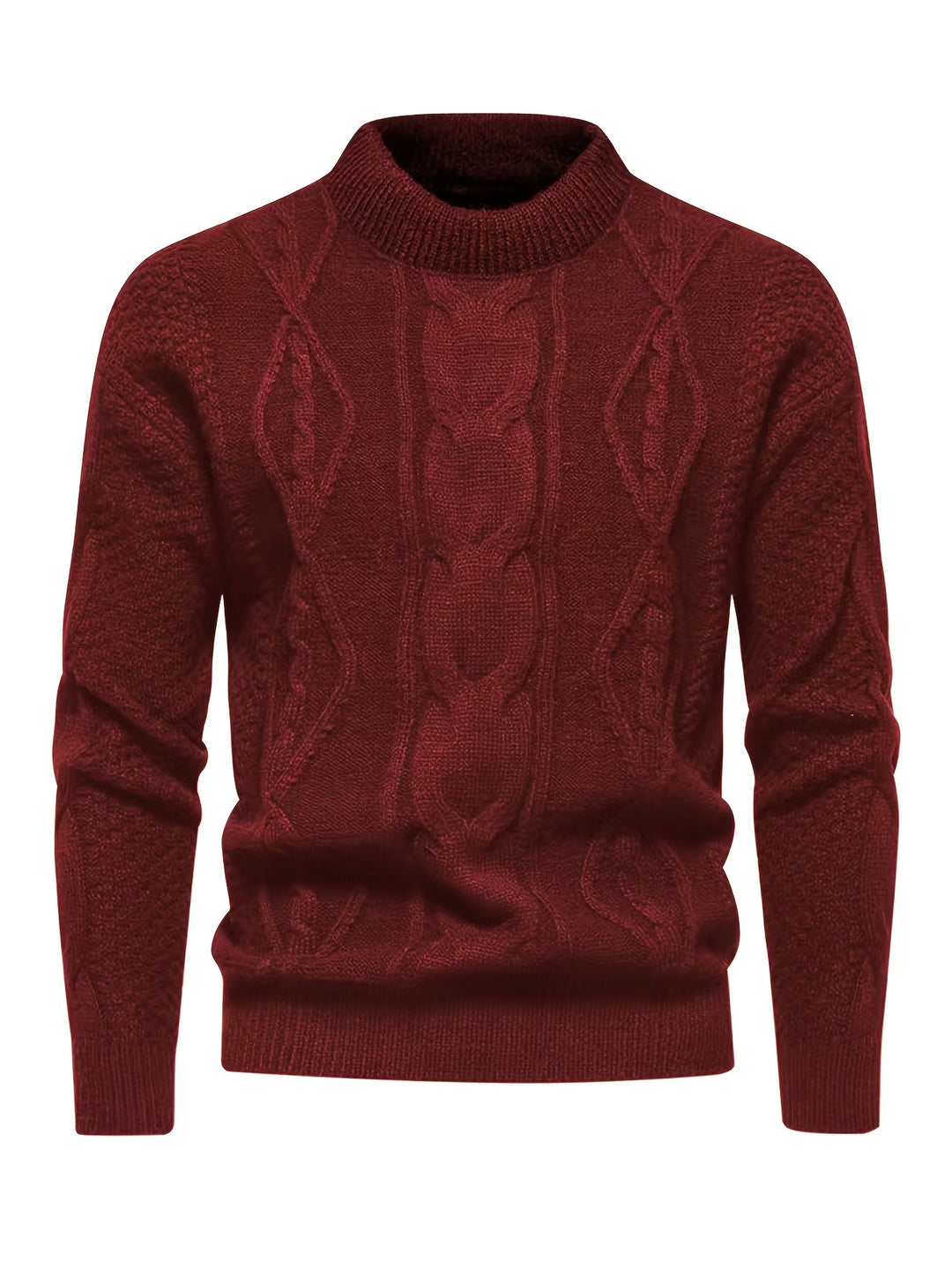 Kael - Cable Knit Mock Neck Sweater