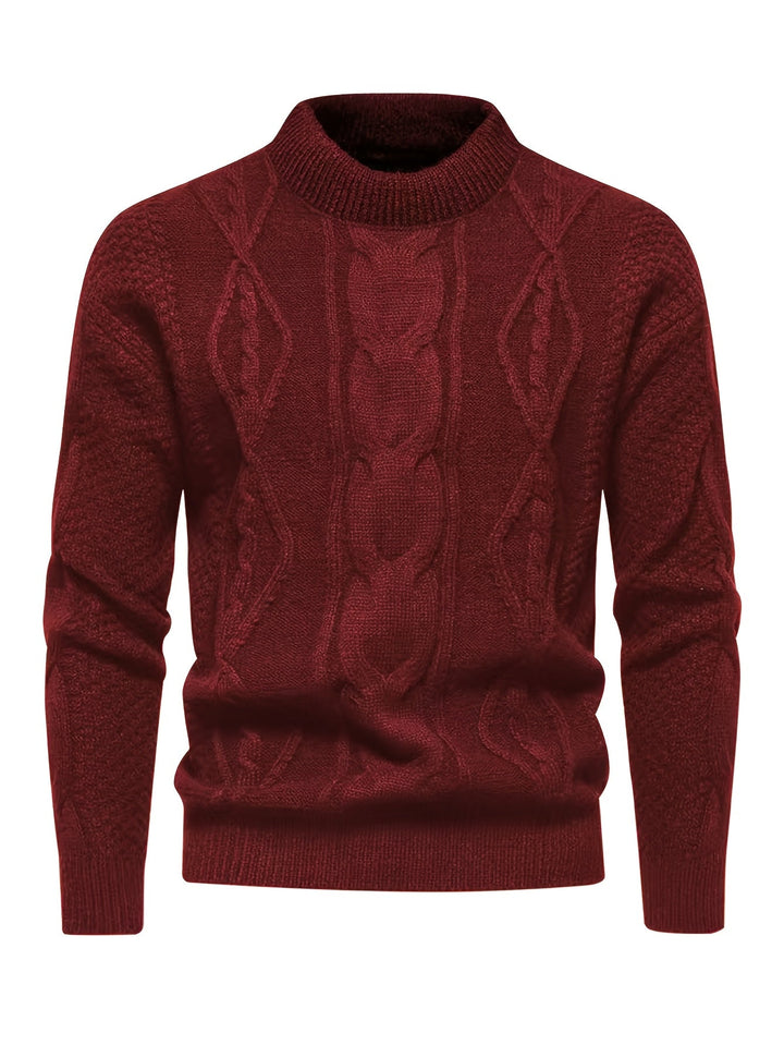 Kael - Cable Knit Mock Neck Sweater