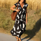 Tallisia - Soft-Touch V-Neck Midi Dress