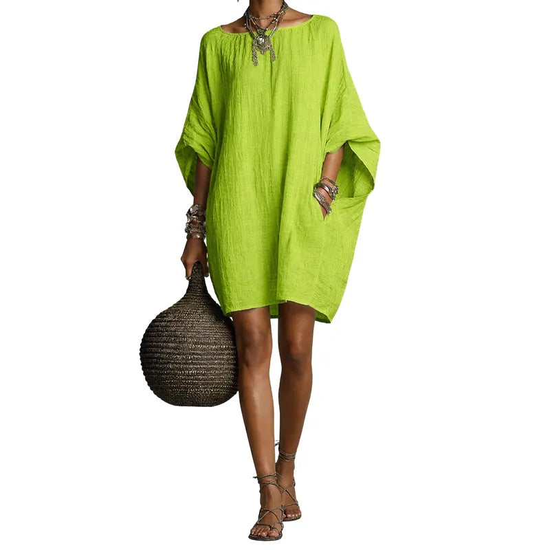 Sabina - Soft-Touch Off-Shoulder Midi Dress