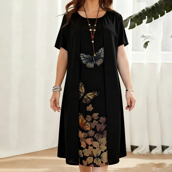 Celyn - Layered Midi Dress Set Short Sleeve
