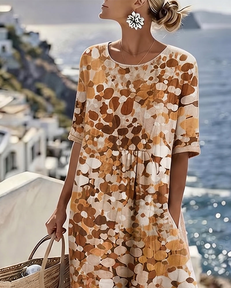 Adria - Soft-Touch A-Line Midi Dress