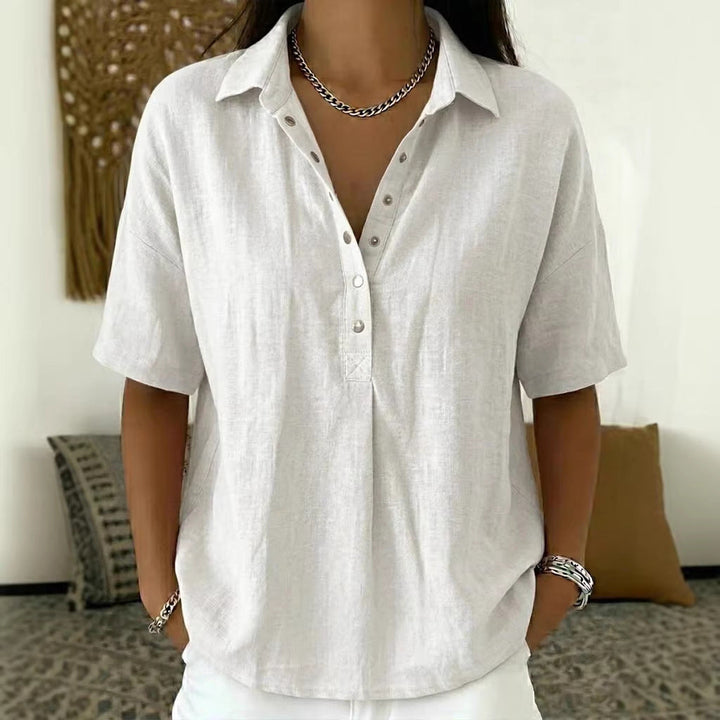 Eulalia - Soft-Touch Collared Blouse