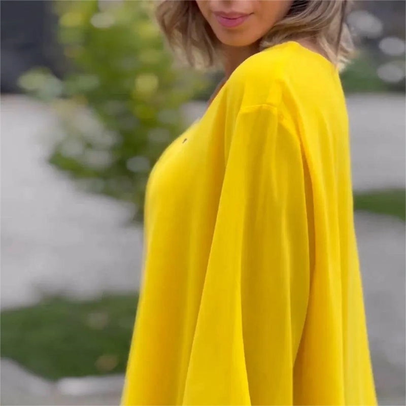 Brinavelle - Flowy Chiffon Tunic Blouse