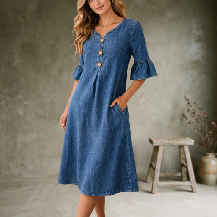 Sorella - Soft-Touch Ruffle-Sleeve Dress