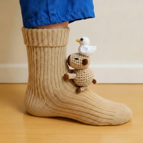 Chiara - Knitted Animal Socks