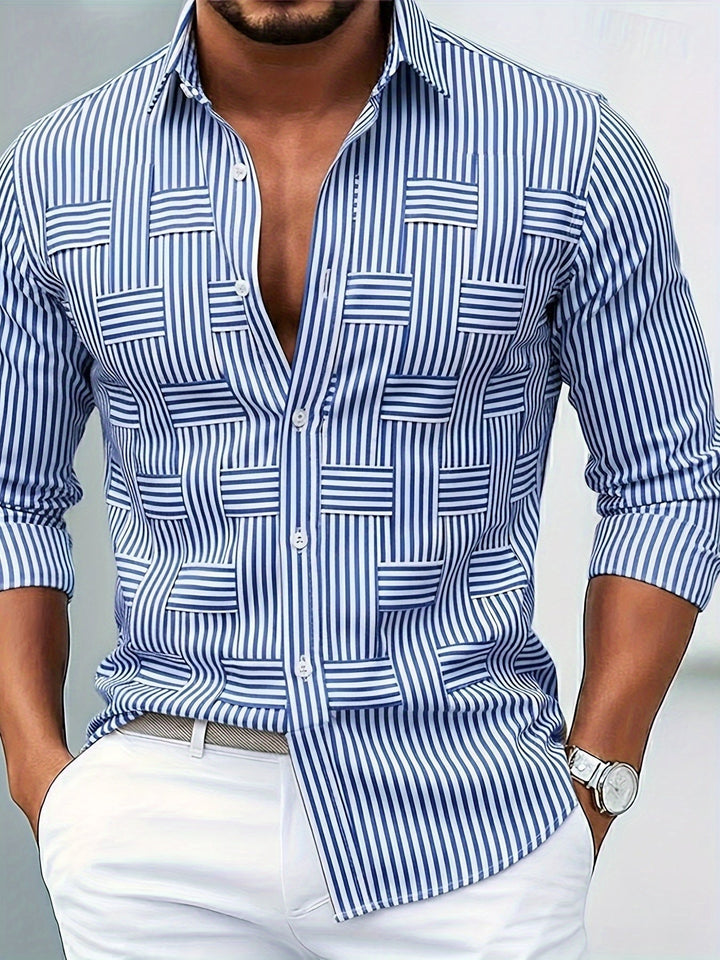 Bexhill - Vintage-Wash Long Sleeve Striped Shirt
