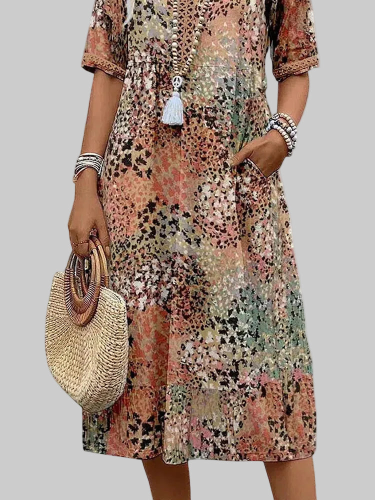 Marisse - Soft-Touch Floral Midi Dress