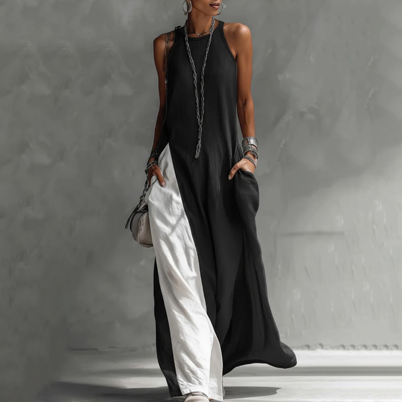 Zarella - Soft-Touch Colorblock Maxi Dress
