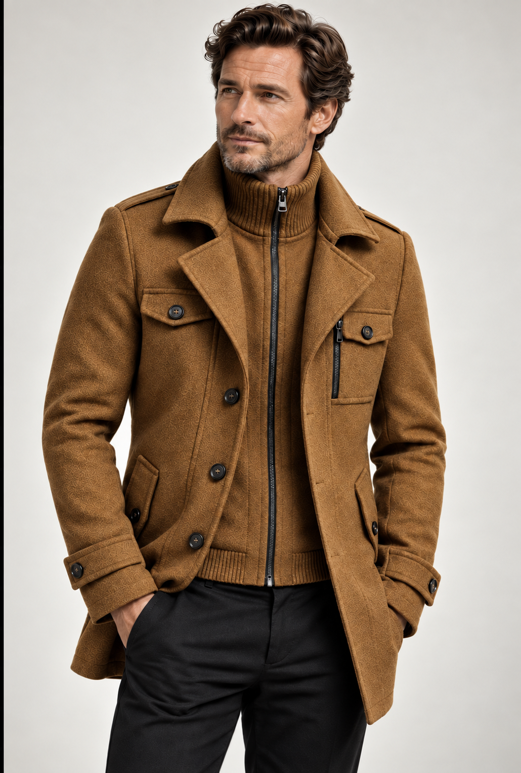Ivan - Double-Breasted Longline Coat