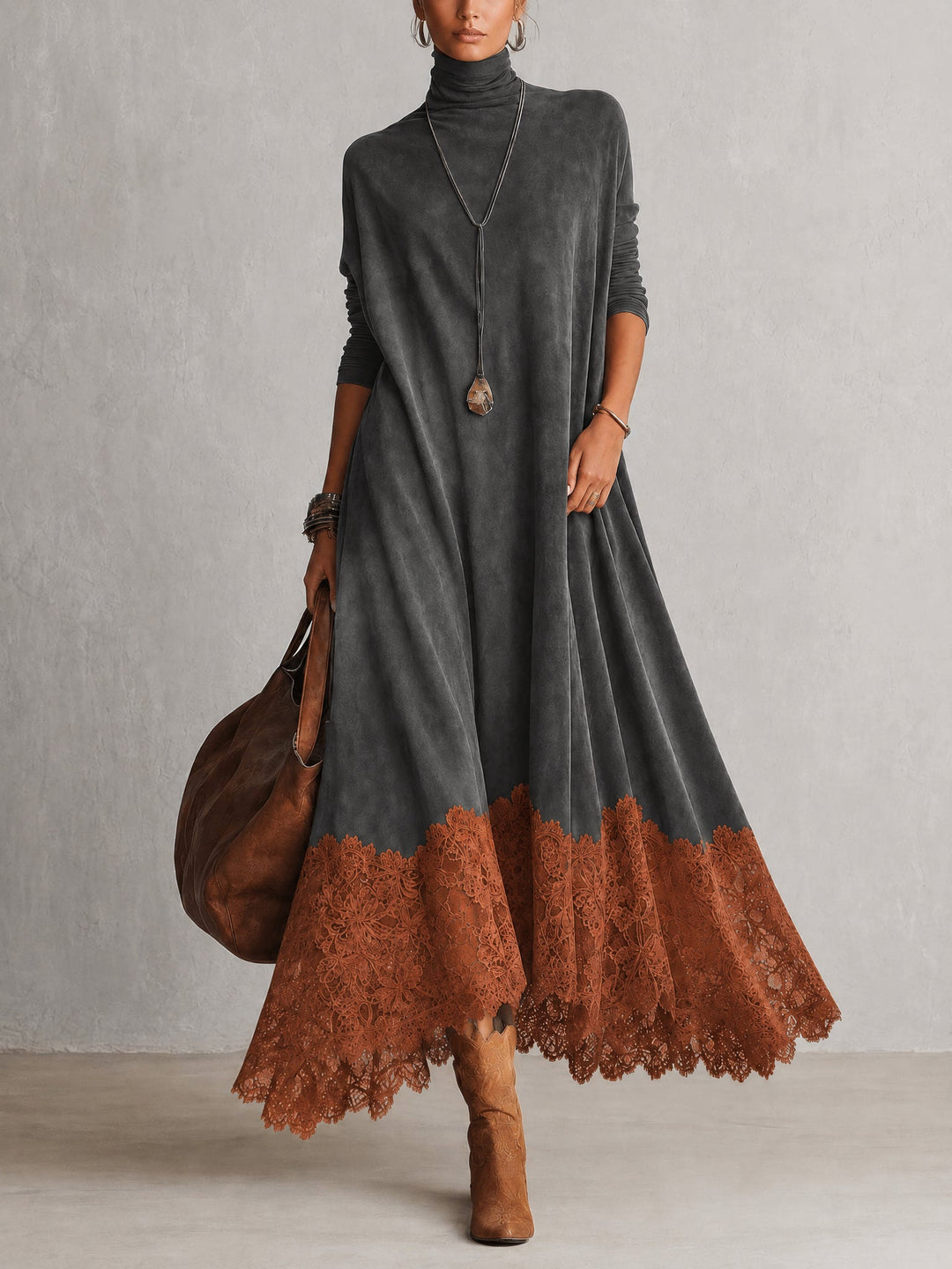 Pamina - Lace-Panel A-Line Dress