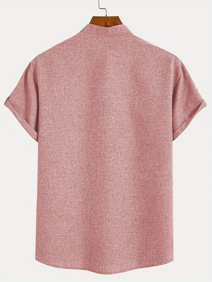 Harlan - Textured High-Collar Shirt