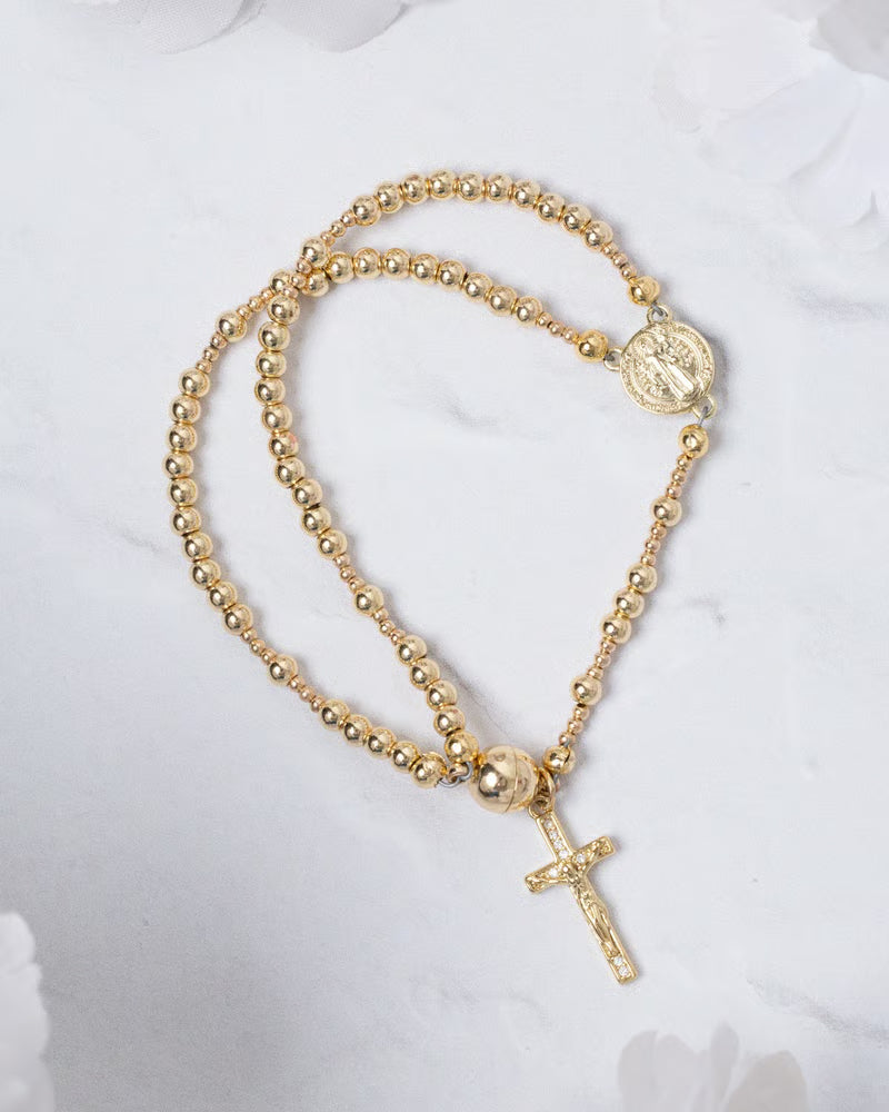 Farah - Beaded Cross Bracelet