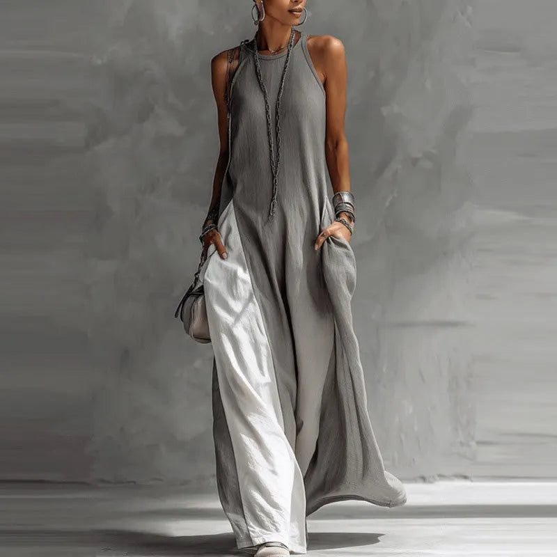 Zarella - Soft-Touch Colorblock Maxi Dress