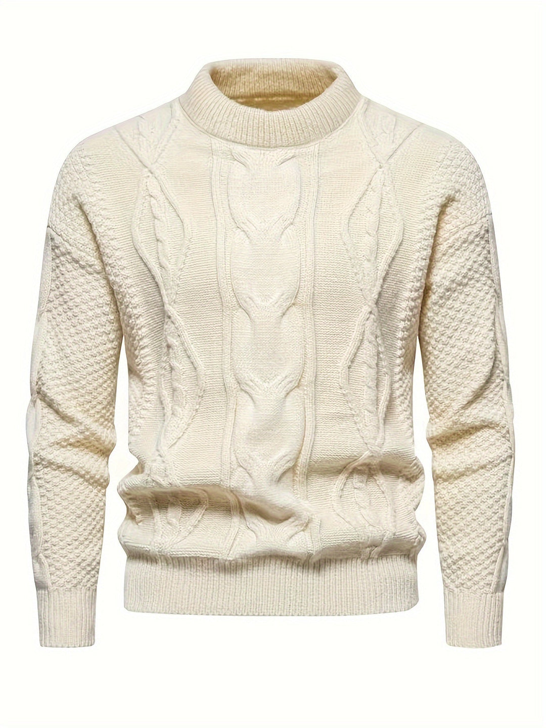 Kael - Cable Knit Mock Neck Sweater
