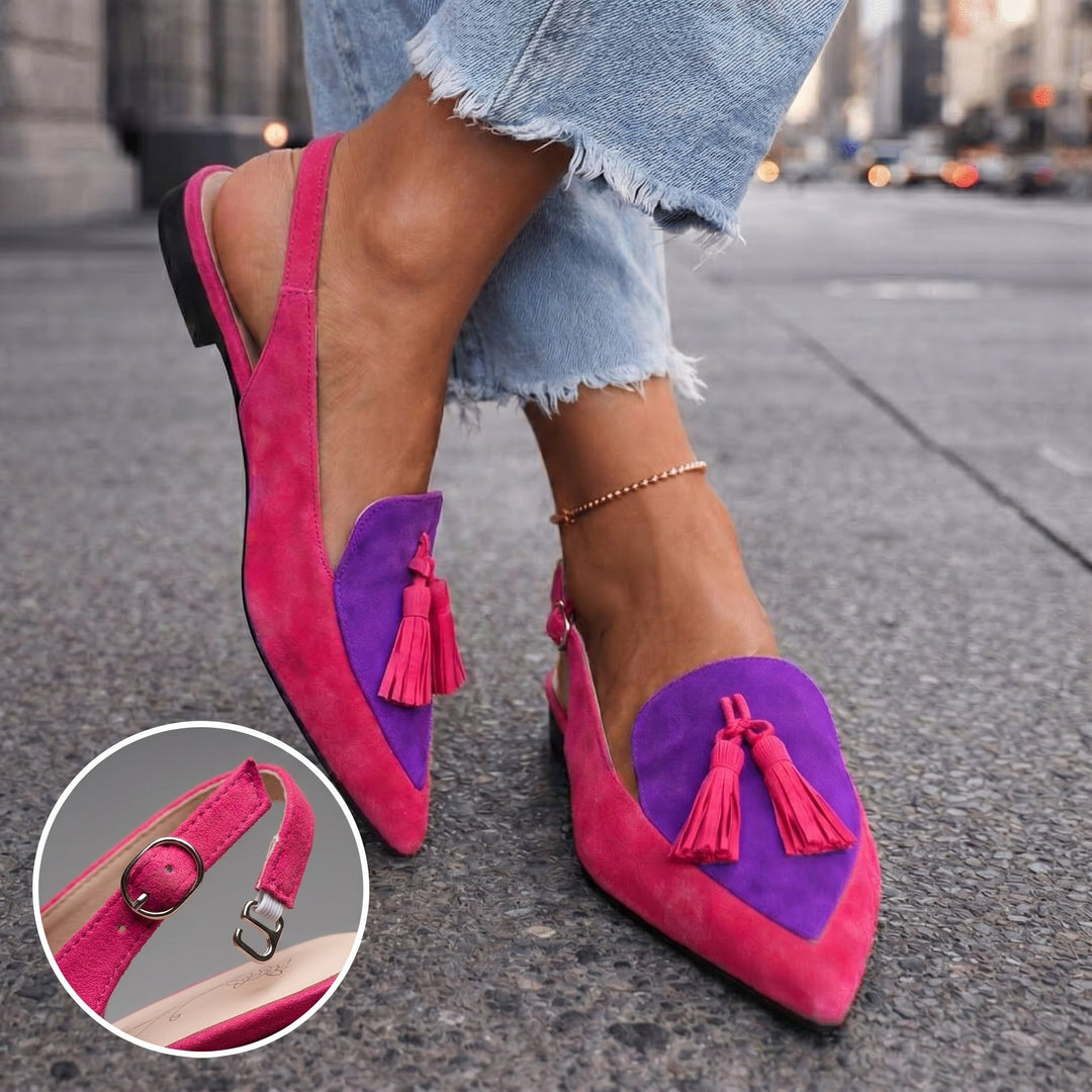 Margot - Soft-Touch Tassel Slingback Sandals