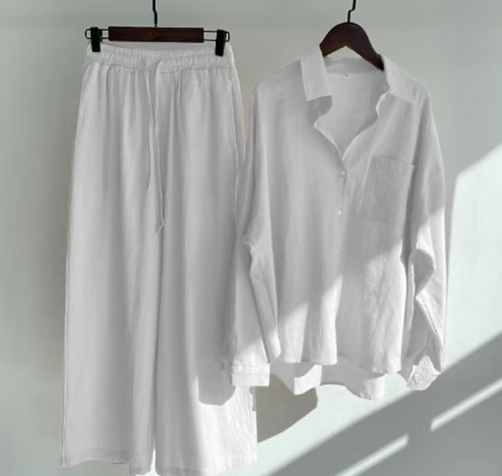Kairi - Oversized Blouse and Palazzo Trousers Set