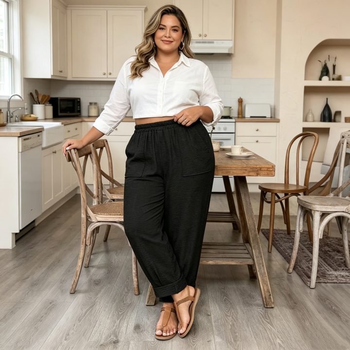 Perdita - Soft-Touch Wide-Leg Trousers
