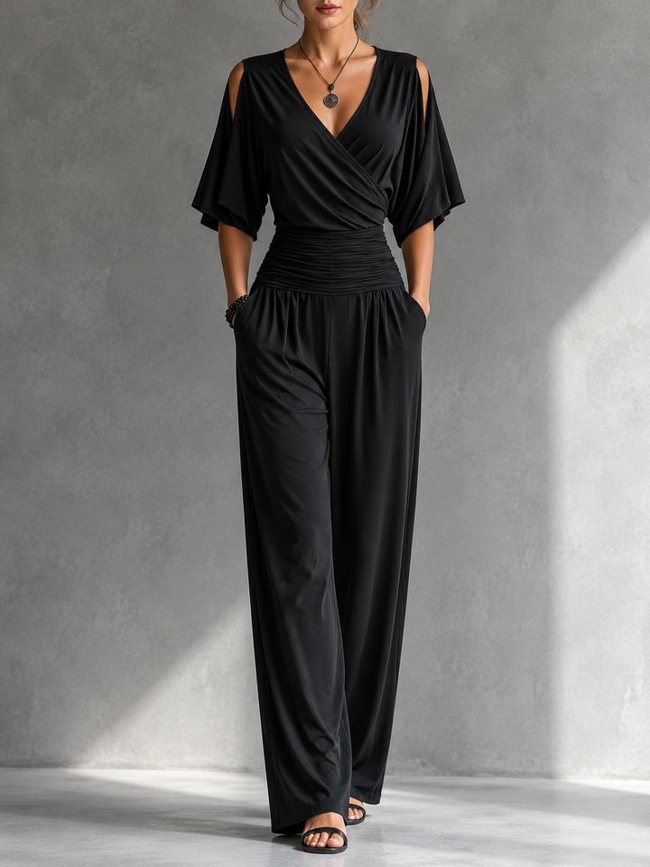 Odelisse - Soft-Touch Wrap Jumpsuit