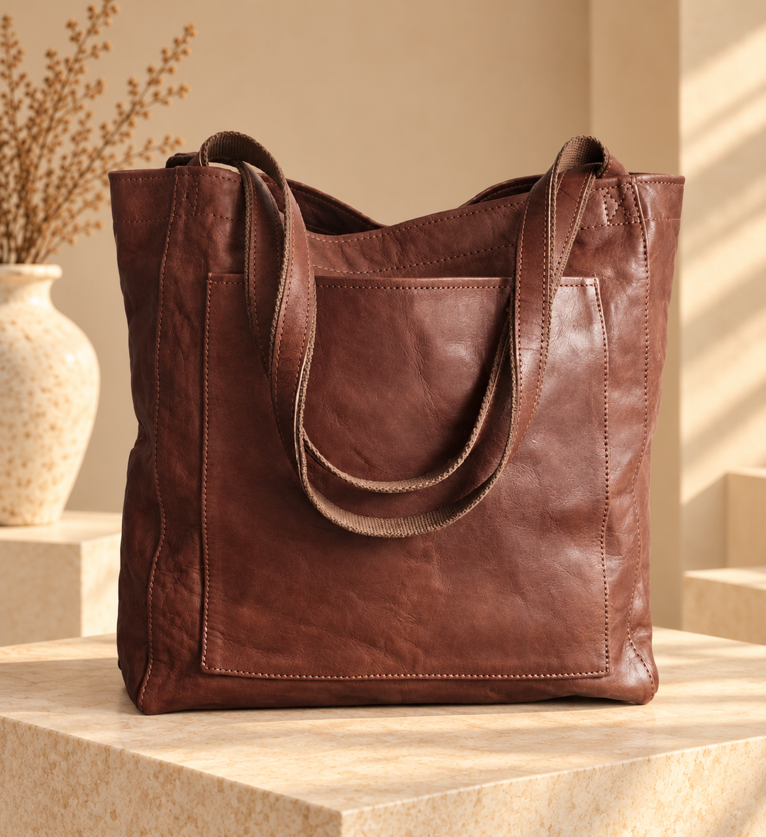 Dione - Zip-Top Structured Tote Bag
