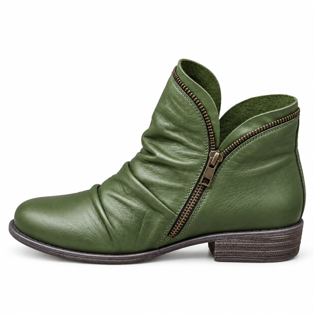 Anara - Textured Ankle Boots