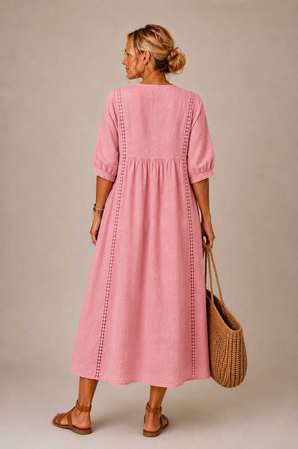 Serenia - Lightweight Lace-Trim Blouse