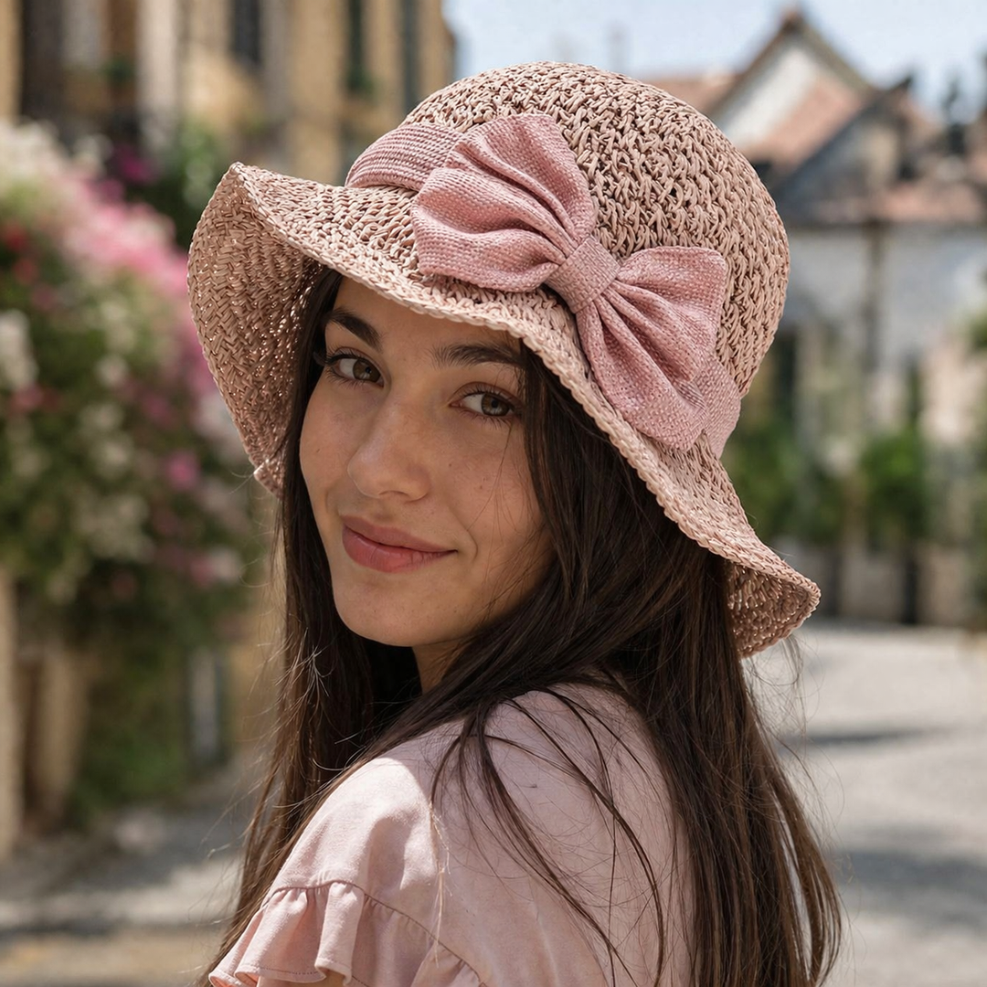 Coralie - Handcrafted Bow Sun Hat
