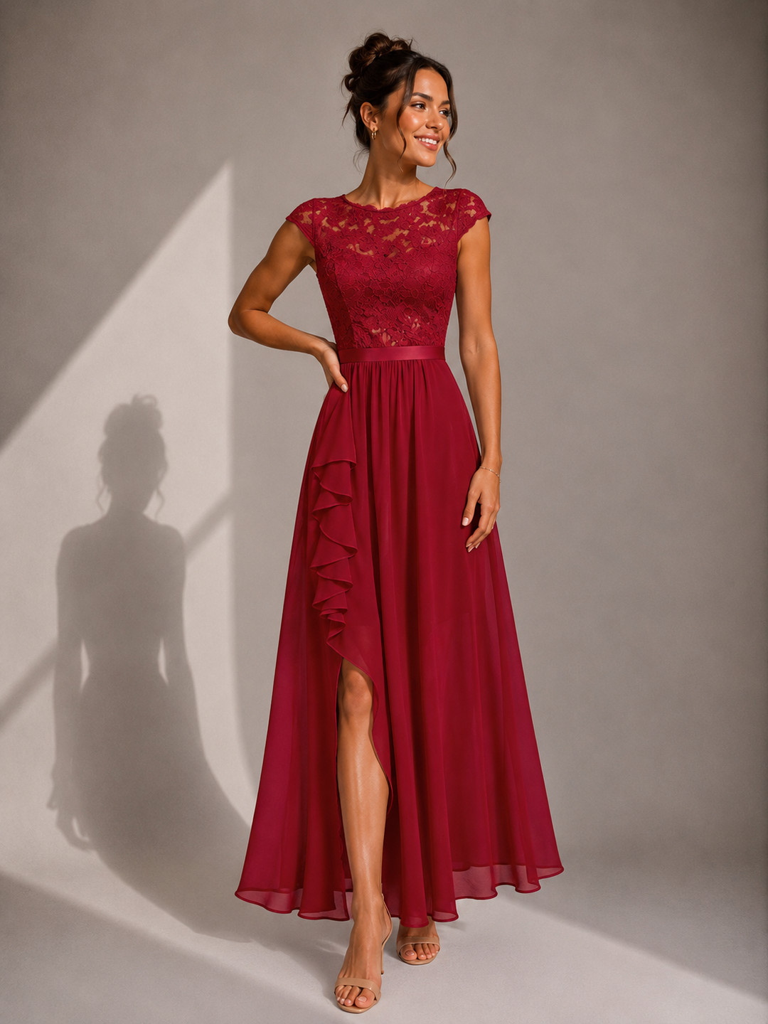 Winsome - Flowing A-Line Maxi Dress