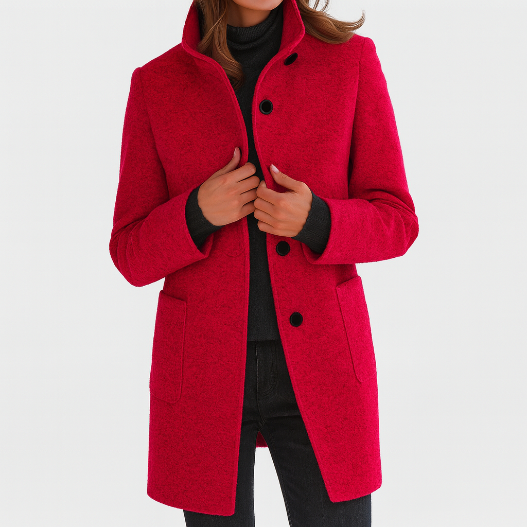 Jessa - Mid-Length Button Coat