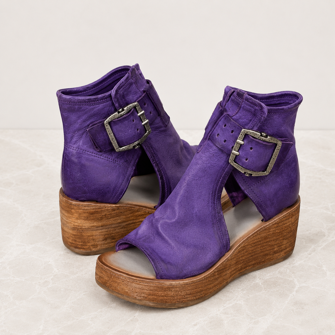 Alarise - Cushioned Wedge Sandals