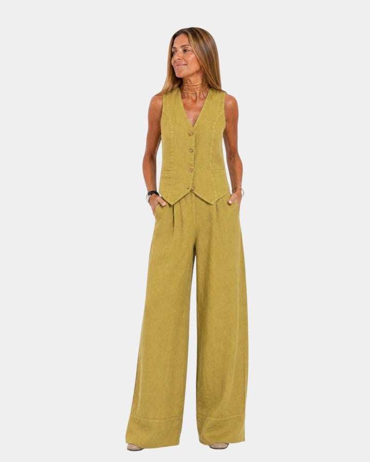 Nicolette - Tailored Vest & Wide-Leg Trousers Set