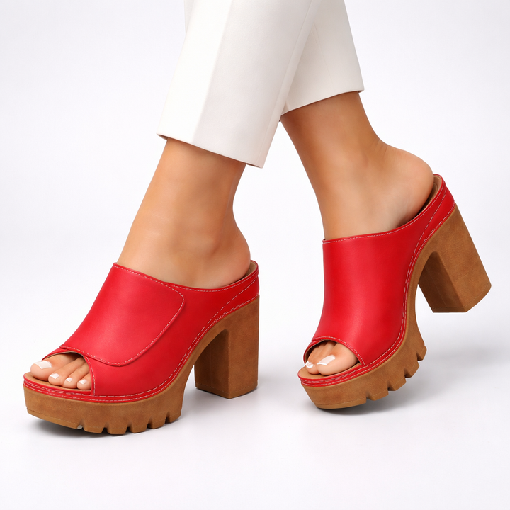Zareen - Polished Platform Wedge Sandal