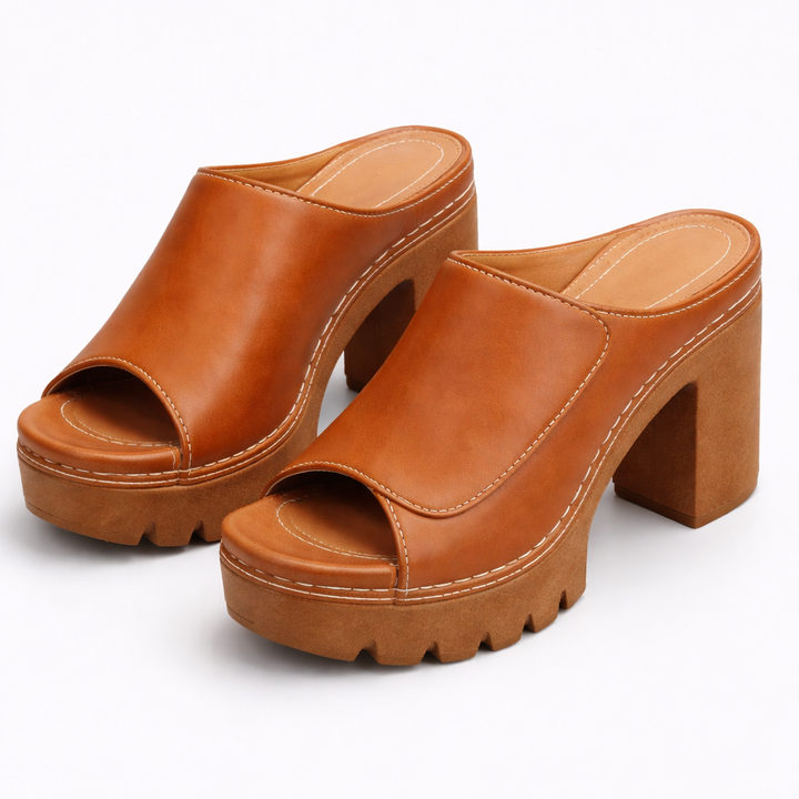Melisande - Polished Platform Heels