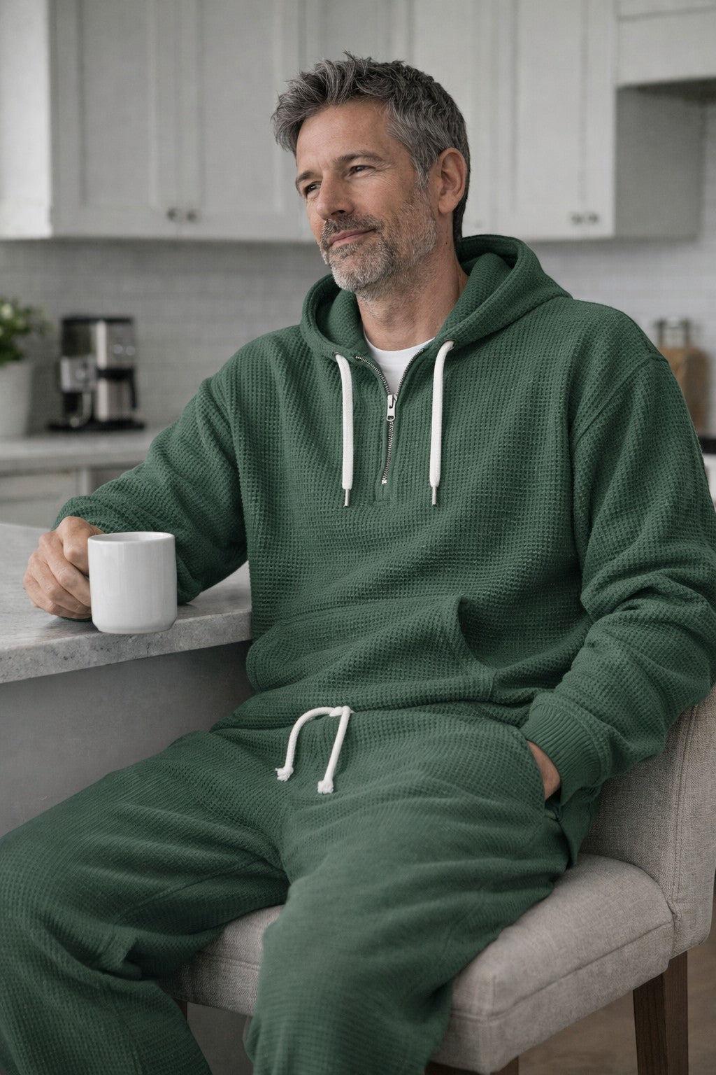 Osric - Waffle Knit Hoodie and Jogger Set