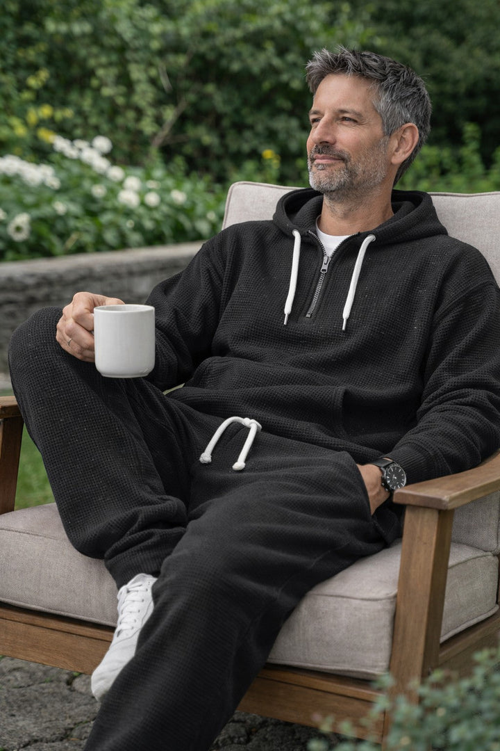 Osric - Waffle Knit Hoodie and Jogger Set