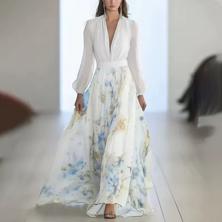 Haislin - Flowy Floral Maxi Dress