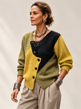 Ismay - Asymmetric Button-Front Cardigan