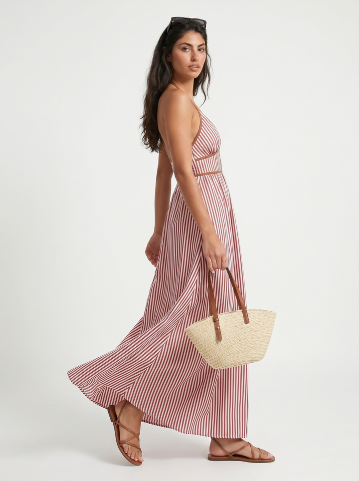 Lilliet - Sculptural Halter Maxi Dress