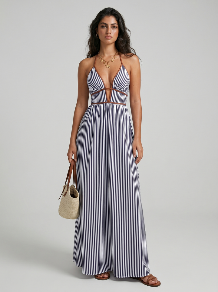 Lilliet - Sculptural Halter Maxi Dress