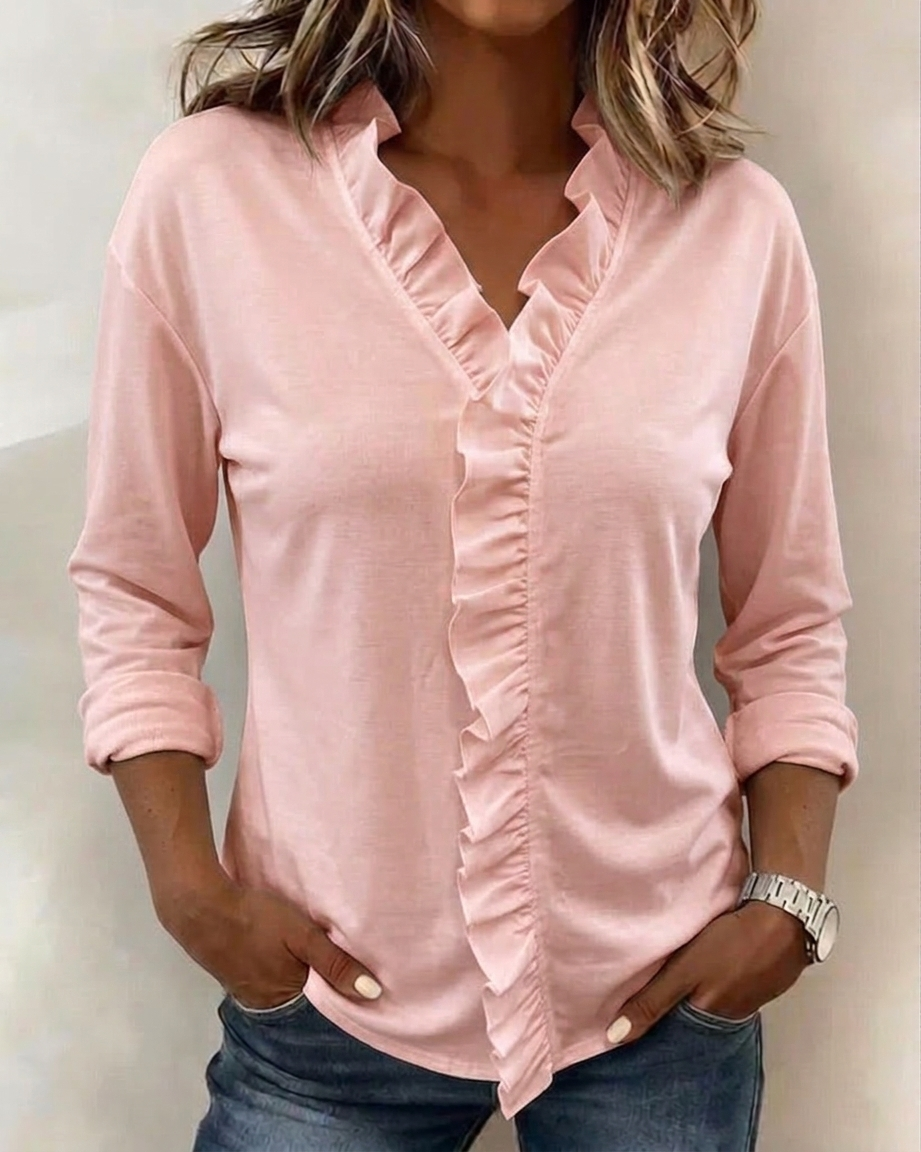 Maeryn - Premium Ruffled V-Neck Blouse