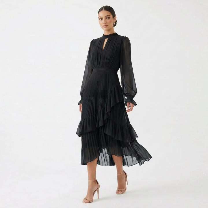 Kiana - Sculptural Pleated Evening Dress