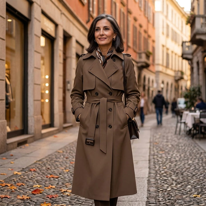 Aliki - Double-Breasted Belted Trench Coat