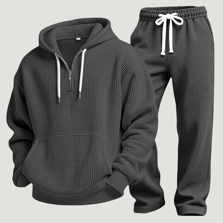 Osric - Waffle Knit Hoodie and Jogger Set