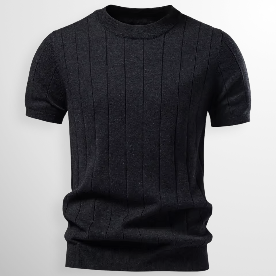 Flavian - Textured Short Sleeve T-Shirt