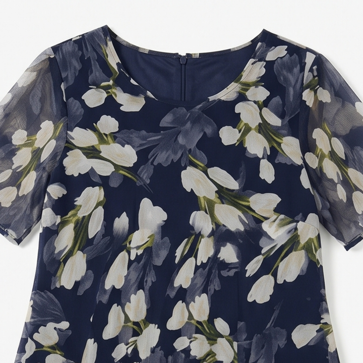 Genevora - Airy Floral Midi Dress